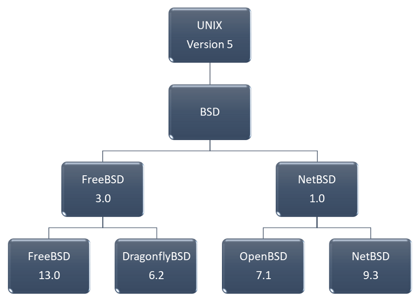 BSD UNIX versions