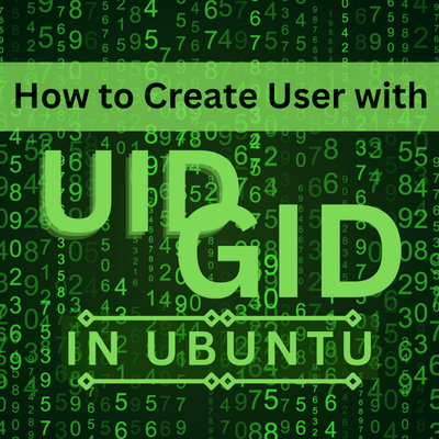 How to create user with UID and GID in Ubuntu