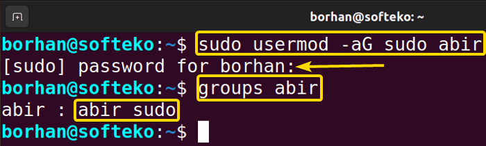 Add User to the Sudo Group 