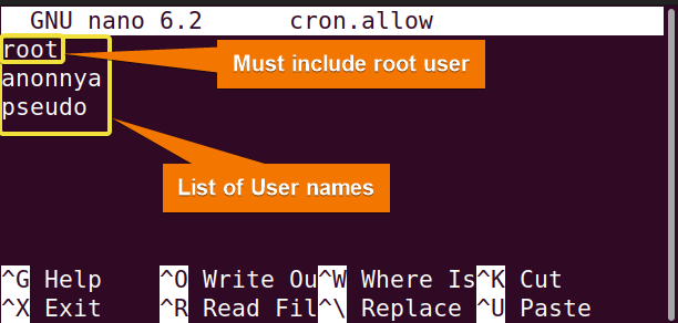 List of user names alloed to run cron jobs.
