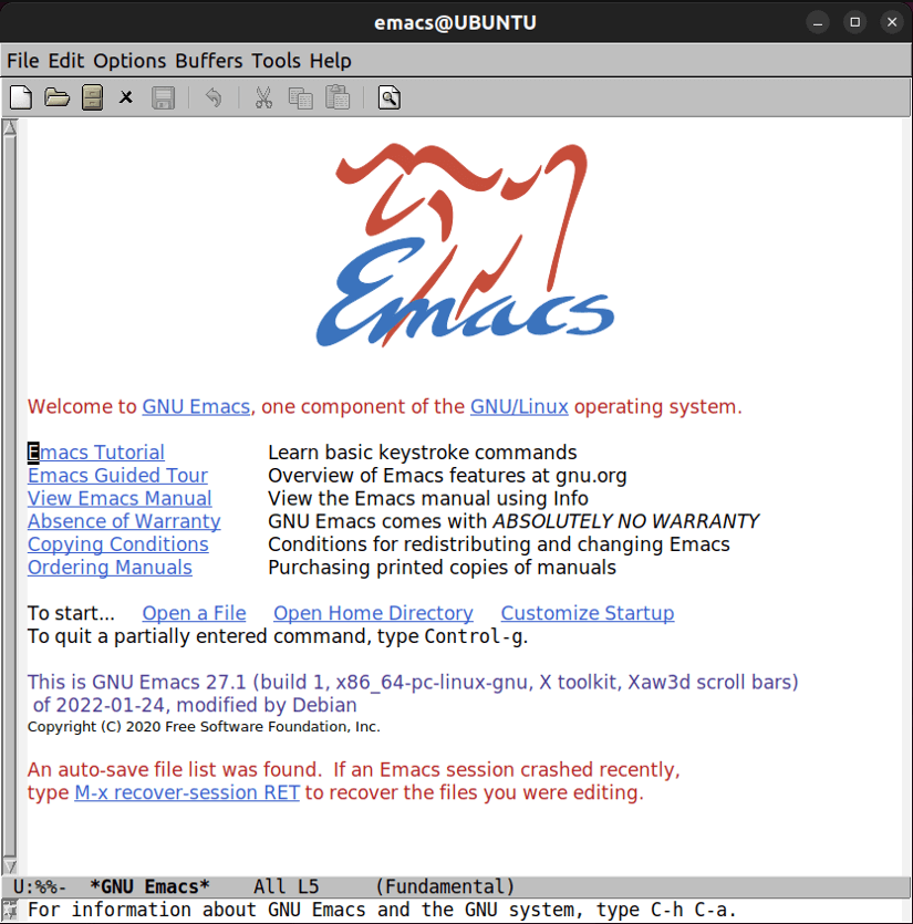 Emacs in Linux GUI