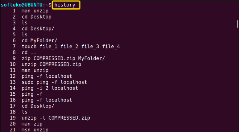 The “history” Command In Linux [6 Practical Examples]