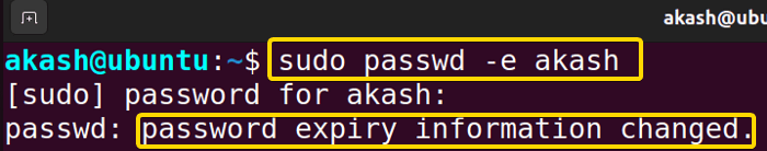using the passwd command in linux