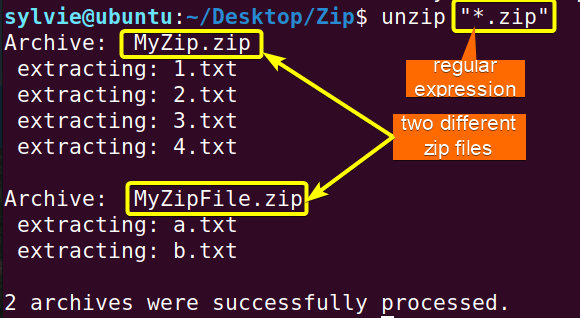 Extract Multiple Zip Files Together Using the “unzip” Command in Linux