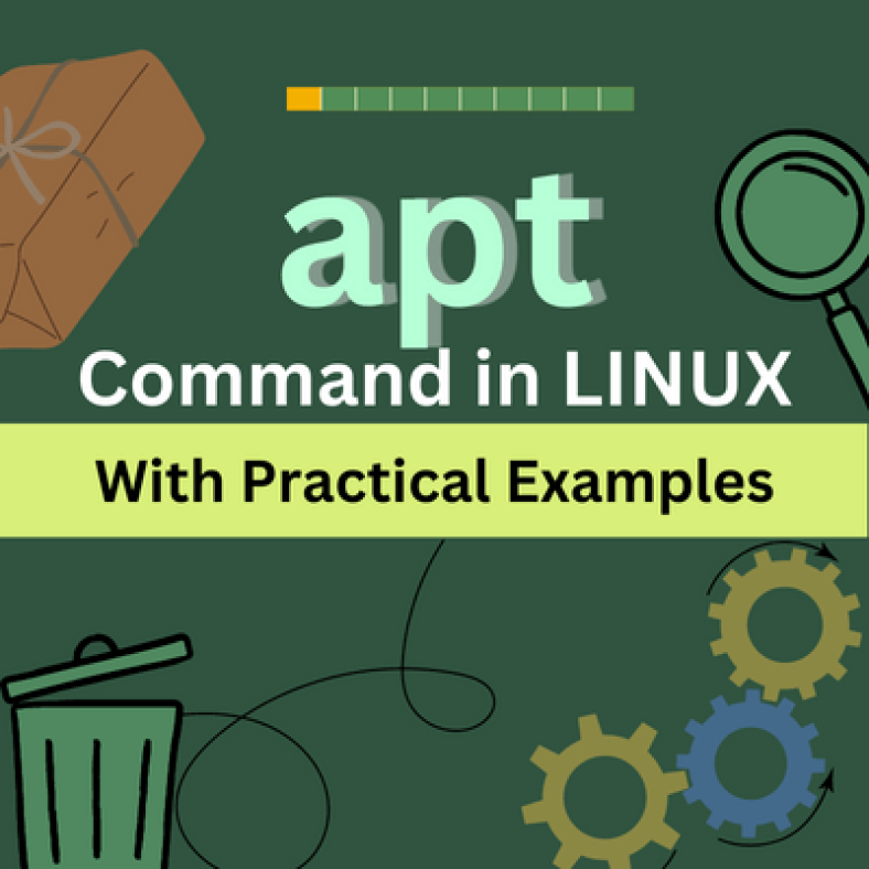 apt command in linux.