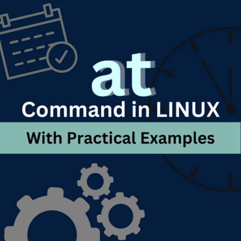 at command in linux.
