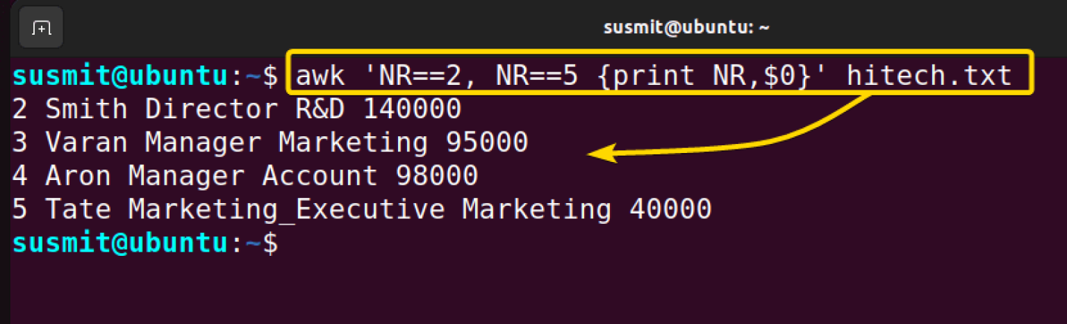 The “awk” Command In Linux [11+ Practical Examples]