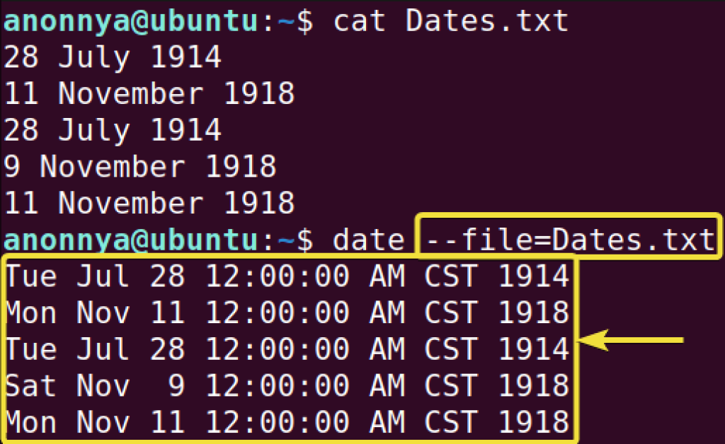 linux command append file name with date