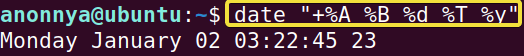 Displaying date & time in a specific format.