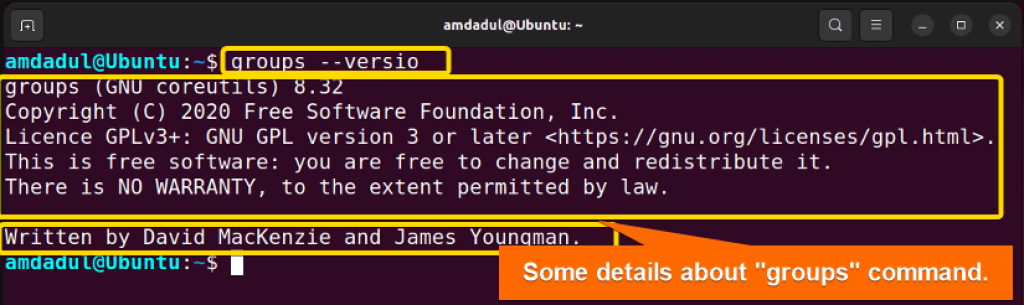 how to view groups in linux