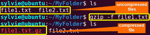Force Compression of File Using the “gzip” Command in Linux