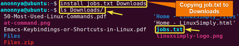 Copying Files into Directories Using install Command in Linux