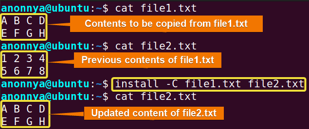 Copying Files Using install Command in Linux.