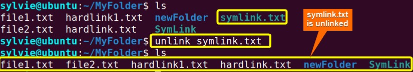 Unlink Symbolic Link