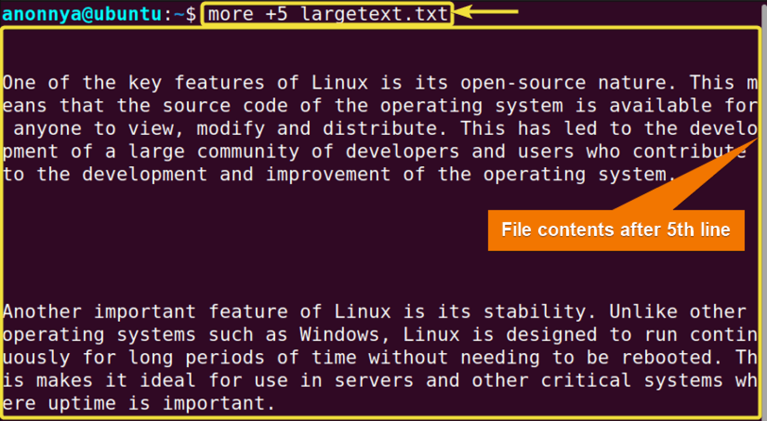 The more Command In Linux 10 Practical Examples The more command in linux 10 practical examples