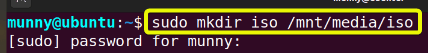 Make a directory inside root with sudo mkdir command.