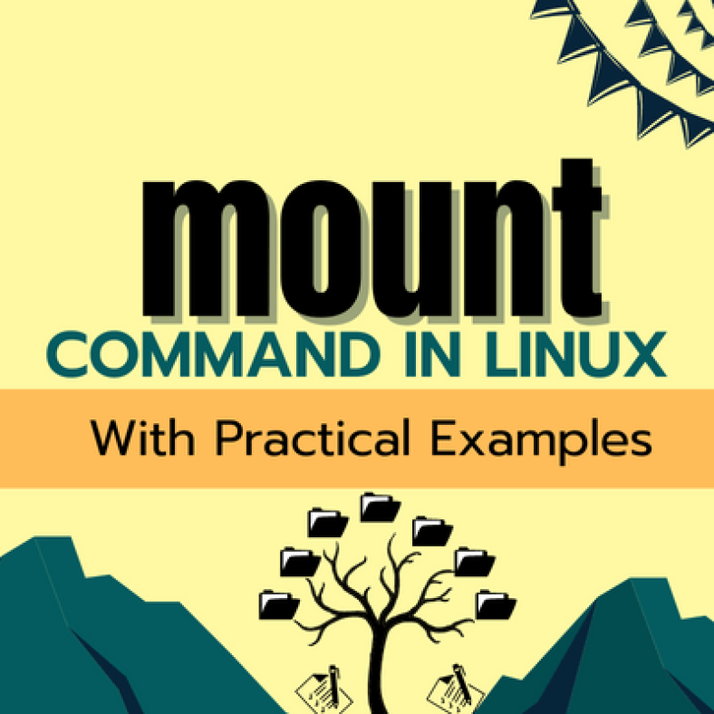 mount command in linux.