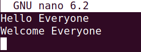 A new line is inserting from another file using the nano command in Linux