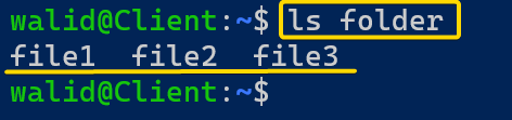 Showing three files in the folder