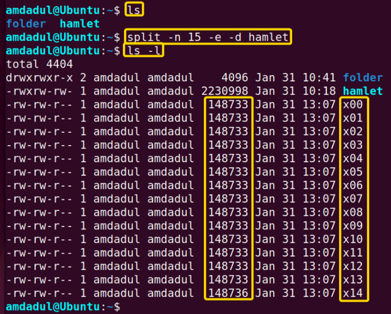 The “split” Command In Linux [6 Practical Examples] - LinuxSimply