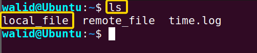 Listing files in the server