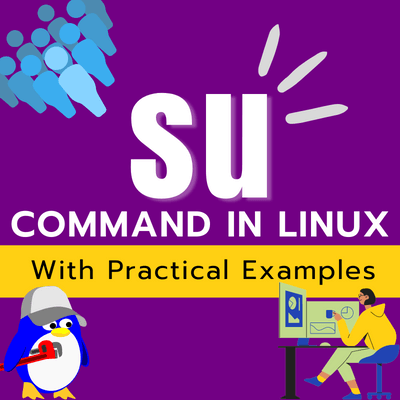 The su command in Linux.