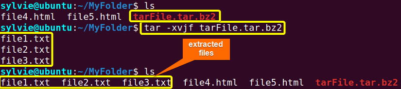 Extract Files From a Bzip2 Tar Archive