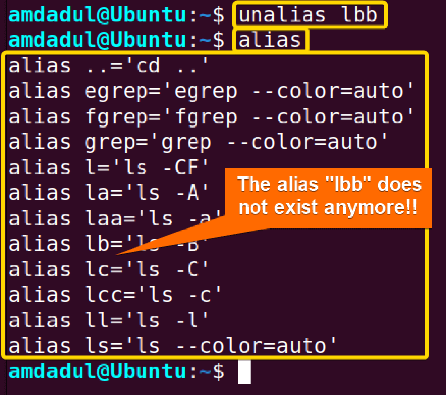 The “unalias” Command in Linux [3 Practical Examples]