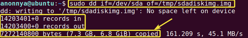Creating a Disk Image Using the dd Command in Linux.