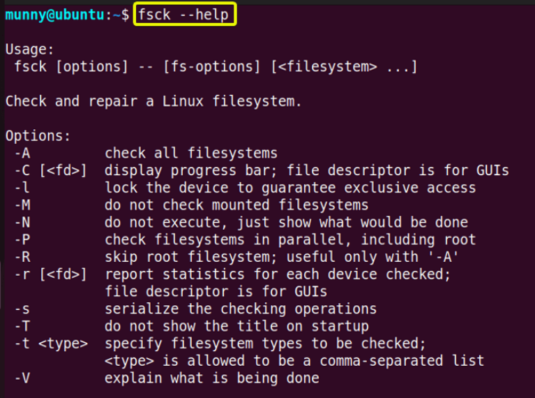 The “fsck” Command in Linux [7 Practical Examples]