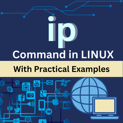 ip command in linux.