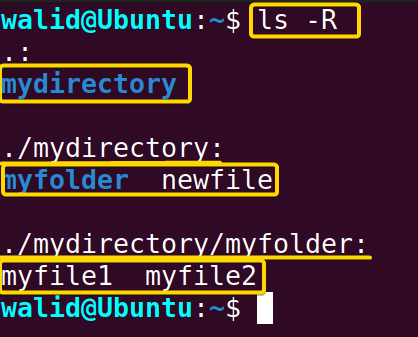 Showing directory