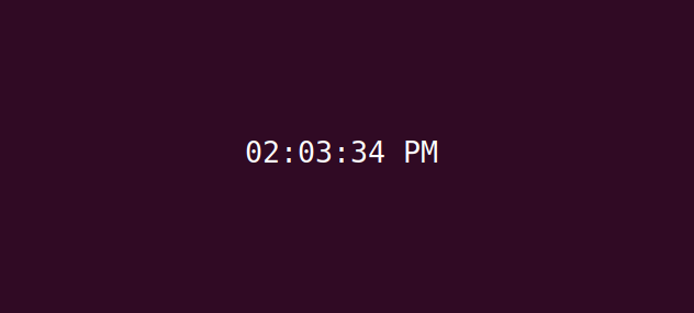 Digital clock made by using the sleep command in Linux.