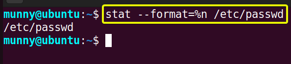 Customize the stat command output with --format option.