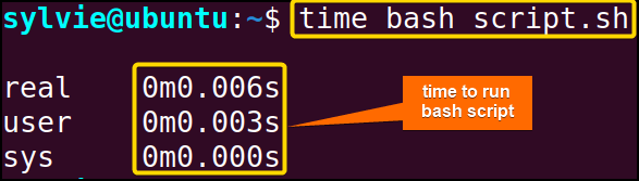 Time Measurement of Running the Bash Script