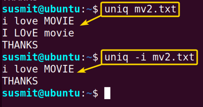 The “uniq” Command In Linux [6 Practical Examples] - LinuxSimply