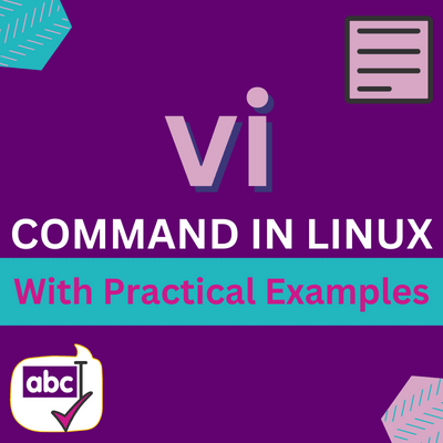 vi command in Linux