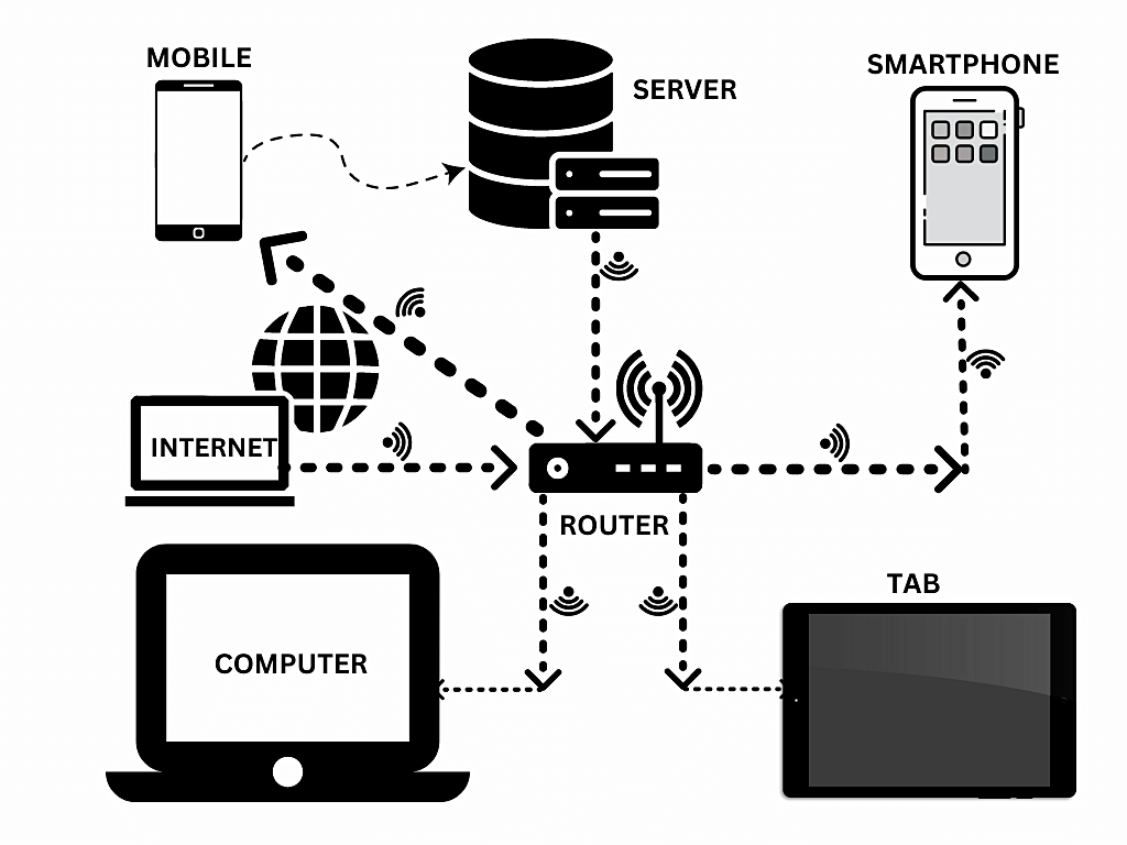 Network model model showing what is host in computer network.