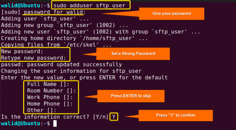 How To Create A New SFTP User In Ubuntu With A New SSH Key