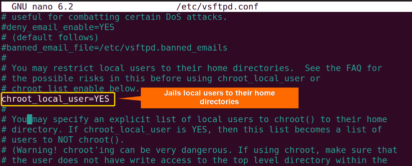 Jailing users to their home directory