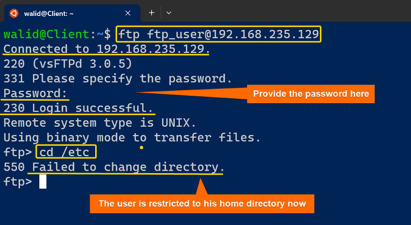 Verifying if users are rally restricted to their home directory or not