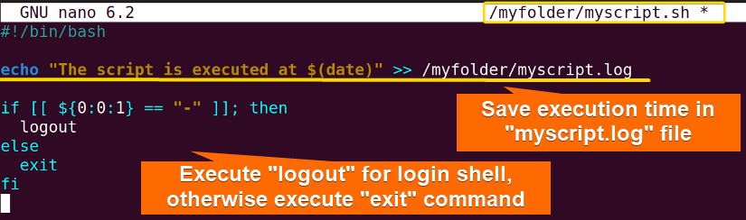 Writing bash script for "ubuntu create a user that runs a script and logs out"