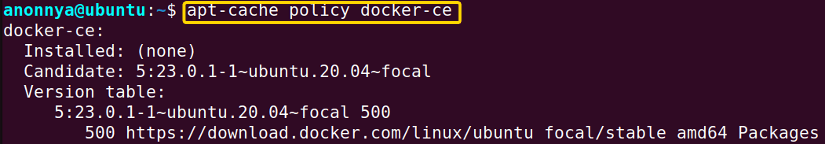 Verifying docker repository.