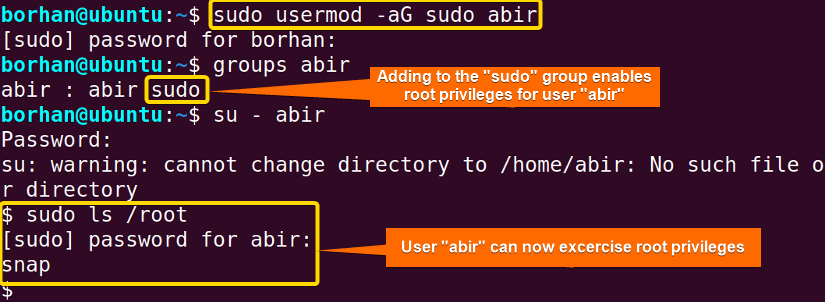 giving root privileges to user in Ubuntu