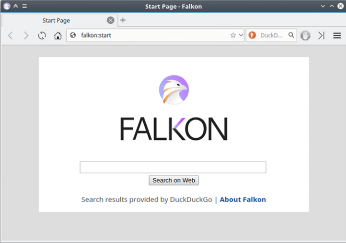 Falkon app in Linux.