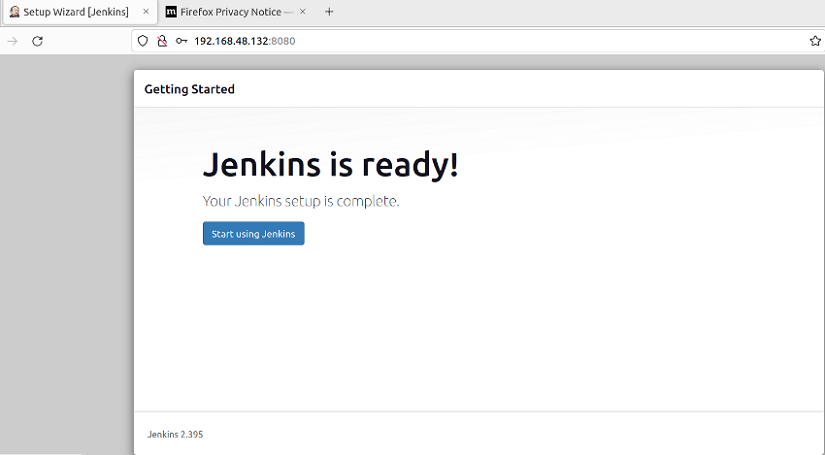 Start using Jenkins server in Ubuntu.
