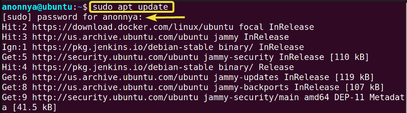 Updating existing packages in Ubuntu.