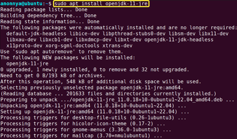 Installing Java on Ubuntu.