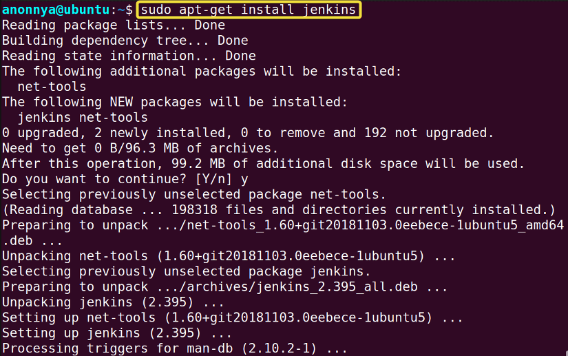 Installing Jenkins server in Ubuntu.