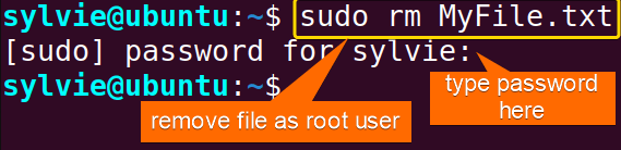 remove write-protected regular file as root user using rm command